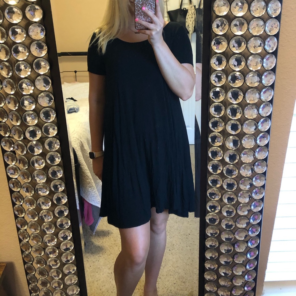 Black flowy T-shirt Dress